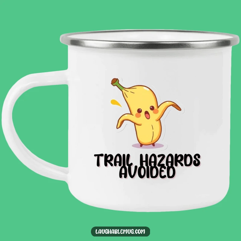 Funny Banana Peel Camping Mug: Comical Character, Surprise Camp Gift
