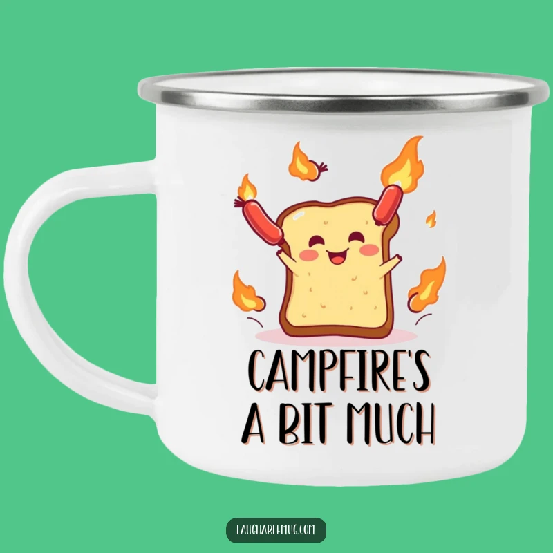 Funny Toast Sausage Juggler Camping Mug: Campfire Laughs Included!