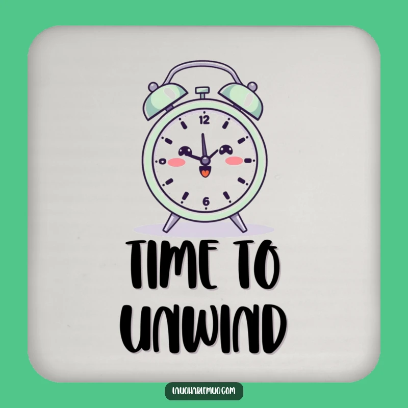 Funny Yoga Alarm Clock Coaster: Protect Surfaces with Zen Flair!