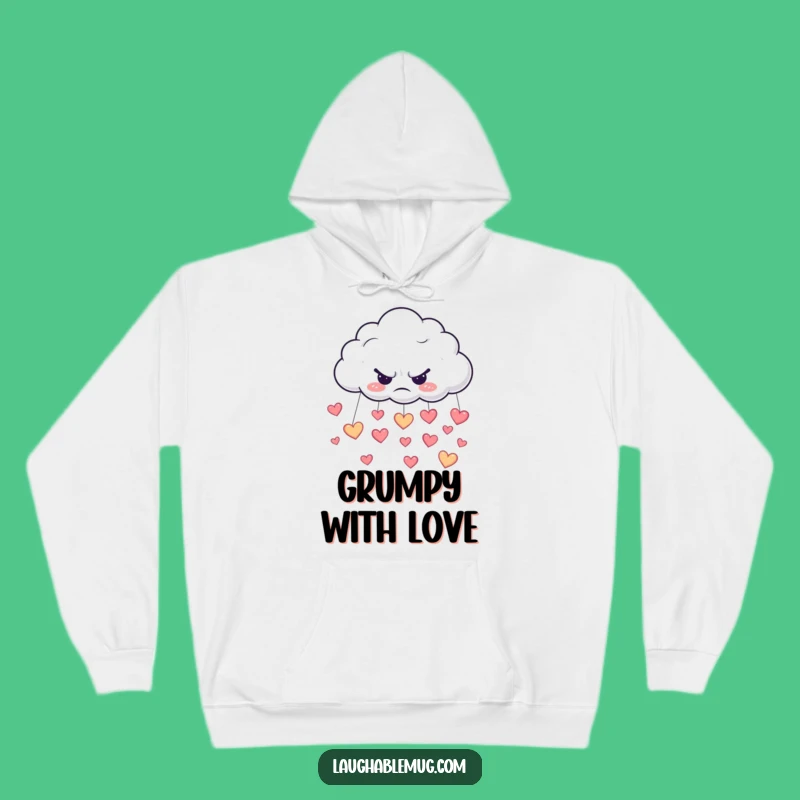 Funny Grumpy Cloud Hoodie - Cozy Contradiction Apparel, Ideal Funny Gift
