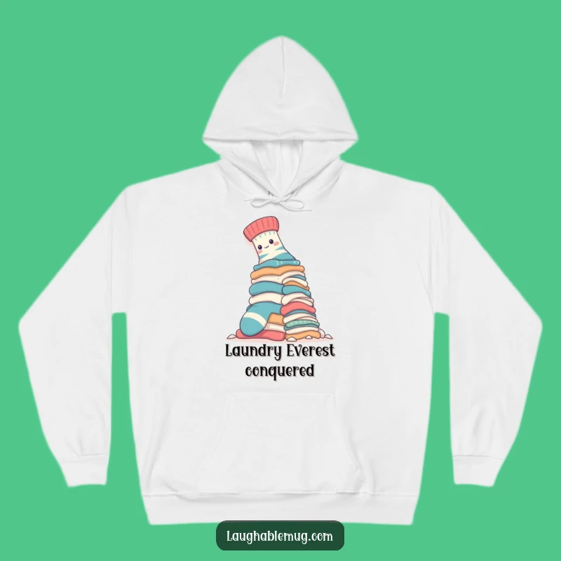 Funny Sock Mountaineer Hoodie: Cozy Up with this Hilarious Laundry Conqueror