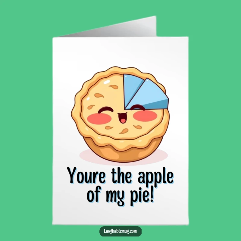 Free Printable Birthday Card: Blushing Apple Pie Wink Funny Gift