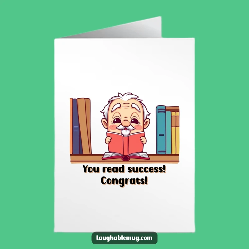 Free Printable Congrats Card: Book Leaps to Success, Funny Downloadable Gift