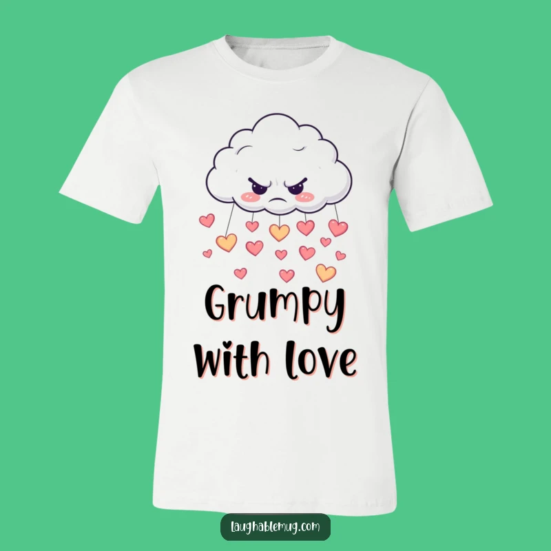 Funny Grumpy Heart Rain T-Shirt - Mood Swing Apparel, Perfect Funny Gift