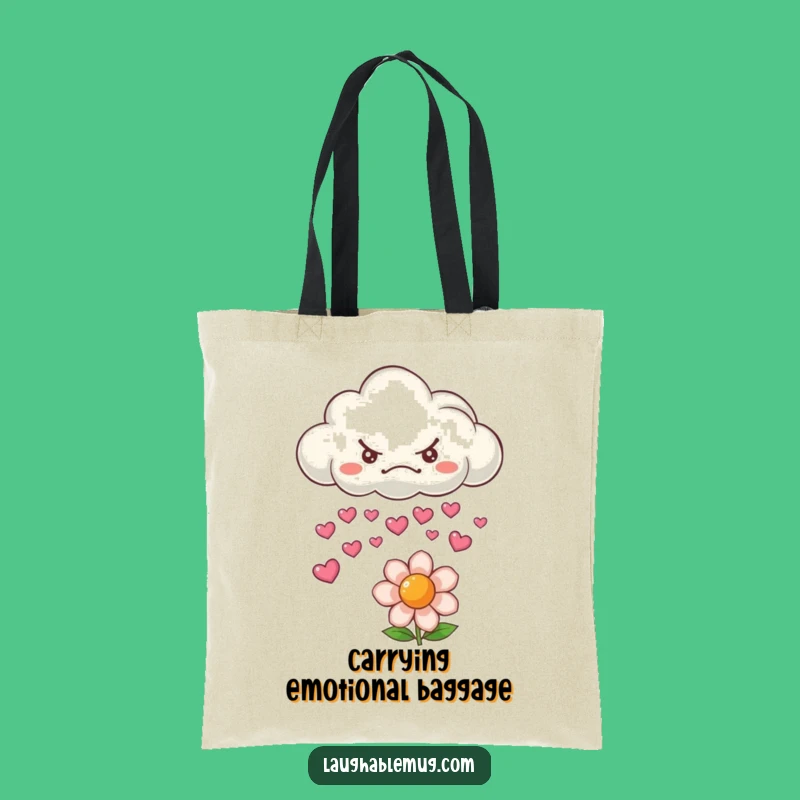 Funny Heart Cloud Tote Bag: Carry Your Love Everywhere