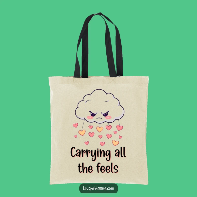 Funny Grumpy Cloud Tote Bag - Carry Your Mood, Great Funny Gift