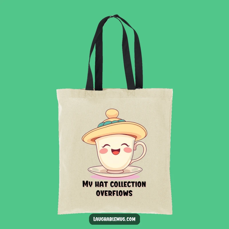 Funny Teacup Hat Tote Bag - Laughing & Stylish - Practical Funny Gift!